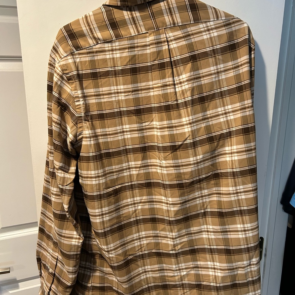 Ralph Lauren Tan Plaid Classic Fit Shirt